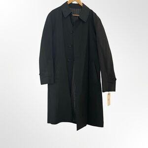 Unbranded Men's Black Classic Single-Breasted Spring Coat 42